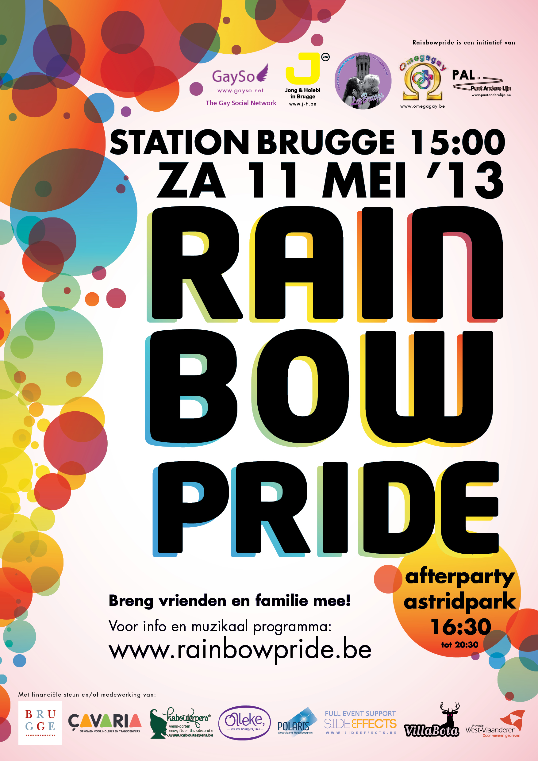 Rainbowpride Brugge op 11 mei