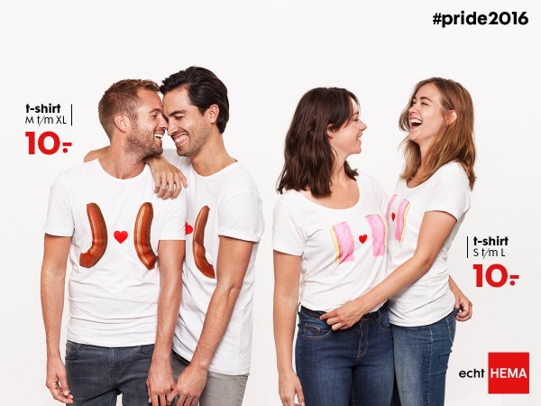 Hema viert gaypride met gelimiteerde shirts